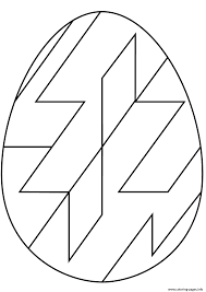 Children could come up with an abstract, modern design, or perhaps illustrate a bible story. Easter Egg With Abstract Geometric Pattern Coloring Pages Printable
