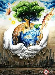 Pin By Bara Antosova On Amazing Drawing Painting Sketches Art Poster Design Environmental Art Earth Drawings