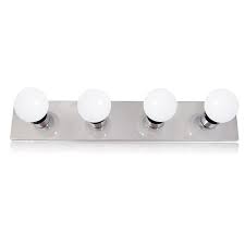 Maxxima 4 Bulb Bathroom Vanity Light Fixture Chrome Finish 2ft Light Strip Led G25 Bulbs Included Walmart Com Walmart Com