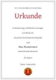 Vorlage zeugnis urkunde als 2. Ddr Urkunden Selbst Gestalten Und Ausdrucken Urkunden Online De