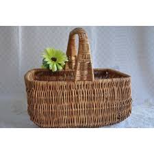 Panier A Provisions Rectangulaire En Osier Tresse Picnic Basket Basket Picnic