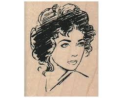 Lady's Face RUBBER STAMP, Movie Star Stamp, Hollywood Star Stamp, Retro  Hollywood Stamp, Liz Taylor Stamp, Actress Stamp, Actor Stamp