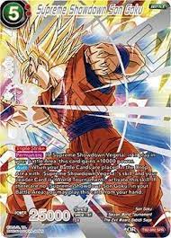 It's so bad even my 9 year old asked me if we can turn it off and watch something else and they love these types of movies. Amazon Com Dragon Ball Super Tcg Supreme Showdown Son Goku Tb2 002 Spr World Martial Arts Tournament Toys Games