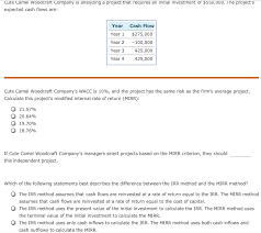 A company with a lot of levels is often very hierarchical because decisions have to travel through several layers. Solved Cute Camel Woodcraft Company Is Analyzing A Projec Chegg Com