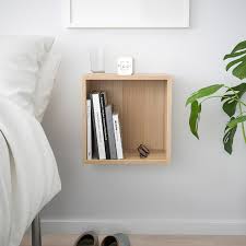 Eket Wall Mounted Shelving Unit White Stained Oak Effect Width 13 3 4 Height 13 3 4 Order Today Ikea In 2020 Wall Mounted Shelving Unit Wall Mounted Shelves Eket