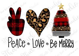 Peace Love Be Merry Leopard Print Buffalo Plaid Christmas Etsy In 2020 How To Draw Hands Etsy Shop Names Merry