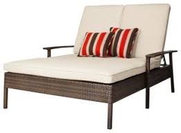 Threshold Rolston Wicker Patio Double Chaise Lounge Modern Outdoor Chaise Loun Oversized Chaise Lounge Chaise Lounge Cushions Modern Outdoor Chaise Lounges