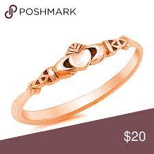 Rose Gold Plated Claddagh Sterling Silver Ring Gold Claddagh Ring Black Hills Gold Jewelry Real Gold Jewelry