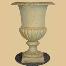 Amphore Antik Weiss 42cm Garten Passion