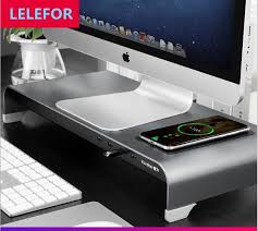 Includes (2) brackets and (4) black screws. China The Computer Monitor Screen Elevator Bracket Base Office Desktop Receives Usb Hub Wireless Charging China Computer Stand And Computer Holder Price