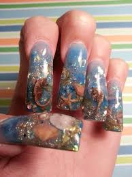 Aquarium Nails Too Long But I Would Love To Have This Shorter Nail Art Designs Videos Crazy Nail Art Glitter Nail Art