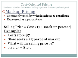 To calculate a sales price using the traditional markup percentage method, first determine the cost of the product. Warm Up What Factors Should Be Considered When Determining The Price Of A Product Do You Have A Calculator With You If You Need One Take From Bag On Ppt Video Online