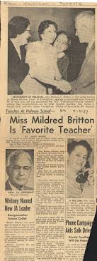 Miss Mildred Britton is favorite teacher