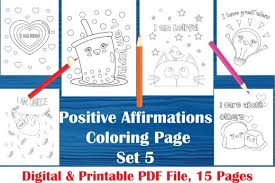 Positive affirmations could reframe the way you think. Positive Affirmations Coloring Pages Grafico Por Midasstudio Creative Fabrica