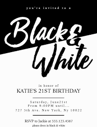 Black And White Party Invitations Modern Style Black And White Party Invitations White Party Decorations Black And White Party Decorations Bachelor Party Invitations