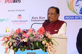 CG में चावल निर्यातकों को दी बड़ी सौगात : मंडी शुल्क में छूट की अवधि एक साल  बढ़ाई गई, इंडिया इंटरनेशनल राइस समिट में मुख्यमंत्री साय ने की ...