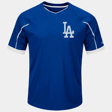 details about los angeles dodgers v neck emergence jersey shirt two sided cool base plus sizes