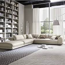 This bookcase has a corner design with six shelves, offering space for books, display pieces, and more. Minerale Luxury Italian Leather Corner Sofa Corner Sofa Design Leather Corner Sofa White Living Room Decor