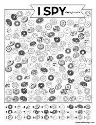 Free Printable I Spy Doughnuts Activity Paper Trail Design In 2020 Business For Kids Keeping Kids Busy Kids Handwriting