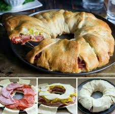 Teig Knack Back Teig Fur Croissants Nach Bedarf Mit Schinken Salami Kase Etc Belegen Und 25 Min Bei 200grad Backen Rezepte Lecker Kochen Und Backen