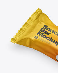 3 glossy snack bars mockup templates that you can use to showcase your snack and chocolate bars designs; Matte Metallic Snack Bar Mockup In Flow Pack Mockups On Yellow Images Object Mockups