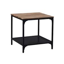 Homyshopy Square End Table With Storage Industrial Side Tables Living Room Vintage Brown In 2020 Living Room Side Table Industrial Side Table End Tables With Storage