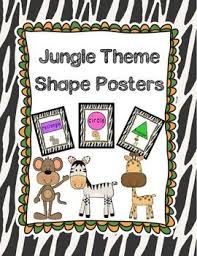 Jungle Theme Shape Posters Shape Posters Jungle Theme Shapes