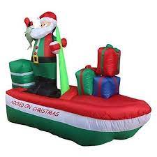 Check spelling or type a new query. 8 Feet Long Santa Claus Fishing Boat Inflatable Merry Christmas Tree Decoration 134 93end Date Jan 10 0 Inflatable Santa Outdoor Holiday Decor Fishing Decor