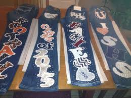 Homecoming Spirit Jeans Created By Rebecca Cherry Homecoming Spirit Spirit Clothing School Spirit Wear