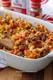 Just 4 ingredients to make this amazing ground beef family dinner recipe. Hamburger Casserole Spend With Pennies