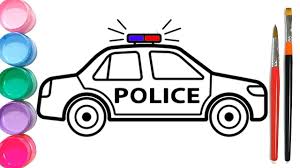 How To Draw A Police Car Drawing Lessons For Kids Dog Drawing Simple Drawing Lessons