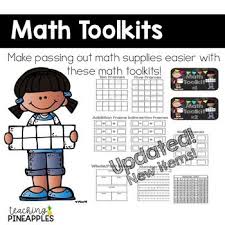 The Original Math Toolkit Save Time Distributing Math Materials During Whole Group Math Time With These Math Tool Math Materials Math Organization Ink Saver
