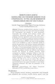 Check spelling or type a new query. Pdf Memutus Mata Rantai Radikalisme Dan Terorisme Berbasis Studi Etnopedagogi Di Ptnu Dalam Membentuk Keberagamaan Inklusif Dan Pluralis
