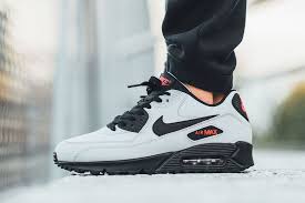 Nike Air Max 90 Essential Grey Black Red Eu Kicks Sneaker Magazine Nike Air Max 90 Mens Cheap Nike Air Max Nike Air Max 90s