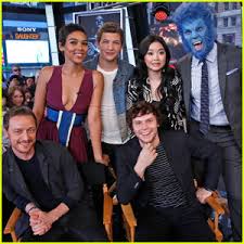 Maybe you would like to learn more about one of these? X Men Apocalypse Cast Visit Good Morning America Alexandra Shipp Evan Peters James Mcavoy Lana Condor Tye Sheridan X Men Just Jared
