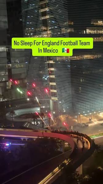 🚨TRENDING: Mexico fans outside of England’s hotel last night, England brought up 14 hotels across the city to hide from the Mexicans, #fifaworldcup2026 #mexico #england