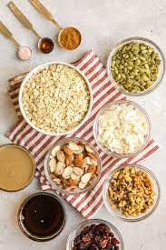 The raisins and dried cranberries lend sweetness, and the toasted oats and nuts add the crunch.—mary watkins, chaska, mn homerecipesdishes & beveragesed. Easy Vegan Granola Recipe 9 Ingredients From My Bowl