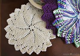 In this section, you can find free dishcloths knitting patterns. Knitted Round Dish Cloths Simply Notable