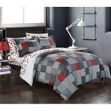 Beautiful walmart bedspreads and comforters for bedroom. American Original Geo Blocks Bed In A Bag Bedding Comforter Set Twin Walmart Com Walmart Com