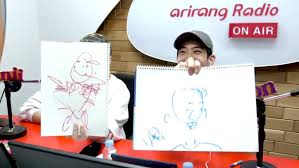 Contour drawing is essentially outline drawing, and blind contour drawing means drawing the outline of the subject without looking at the paper while you're doing it. Aya On Twitter 3rd Game Is Blind Folded Drawing Again This Time They Gotta Use Their Left Hand