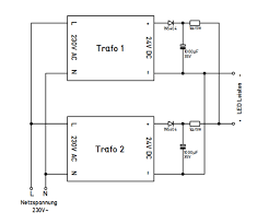 Ist Es Moglich 2 Led Treiber Elektronische Trafos S Mit Konstanter Spannung 24v Parallel Zu Schalten Um Daraus 1stromkreis Zu Bilden Elektronik Stromkreis