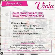 Lowongan kerja samsat sukoharjo / jadwal samsat keliling. Lowongan Kerja Viola Fashion Store Berita Tugu Pusat Berita Terupdate Dari Kotamu