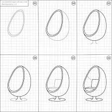 How To Draw An Egg Chair. | Interior Design Sketches, Interior Design  Drawings, Architecture Design Sketch