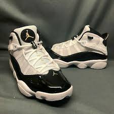 Air Jordan 6 Rings Black And White Ad Ebay Nike Men S Jordan 6 Rings Basketball Sneakers White Gold Black Size 10 Nwob In 2020 Black Basketball Shoes Jordans For Men Boys Basketball Shoes