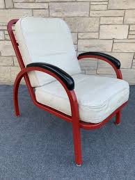 Art Deco Simmons Furniture Norman Bel Geddes Enameled Metal Lounge Chair Artdeco Simmons Simmons Furniture Metal Lounge Chairs Art Chair