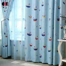 Glover's board curtains for boys' room on pinterest. Cartoon Boat Printed Curtains For Kids Room Children Baby Boys Girls Pastoral Delicate Nursery Window Drapes Wp179c Curtains Aliexpress