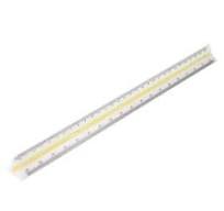 Uxcell Plastic 12.6" Triangular Scale Ruler Educational Stationery  Measuring Tool Yellow