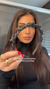 Pov: you found the perfect way to hide your bangs. @kiyana.ebrahimi,  #hairstyle #hairinspo #hairbangs