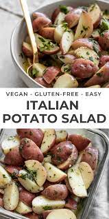 Italian Potato Salad With Fresh Herbs No Mayo Real Vibrant Recipe Italian Potatoes Potatoe Salad Recipe Italian Dressing Recipes