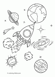 Some of these space printables are easy enough for preschoolers to twiddle their fingers on, while some others feature some more complex and difficult images more suitable for advanced coloring fans. Sagacious Outer Space Colouring Pages Sinceso That Space Coloring Coloring Home